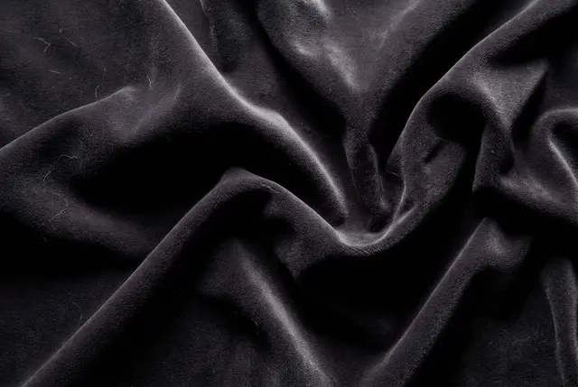 Deep Charcoal Black Velvet